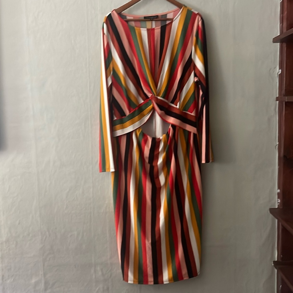 ELOQUII Plus Size Stripped Bodycon Dress Size 20 - worn once